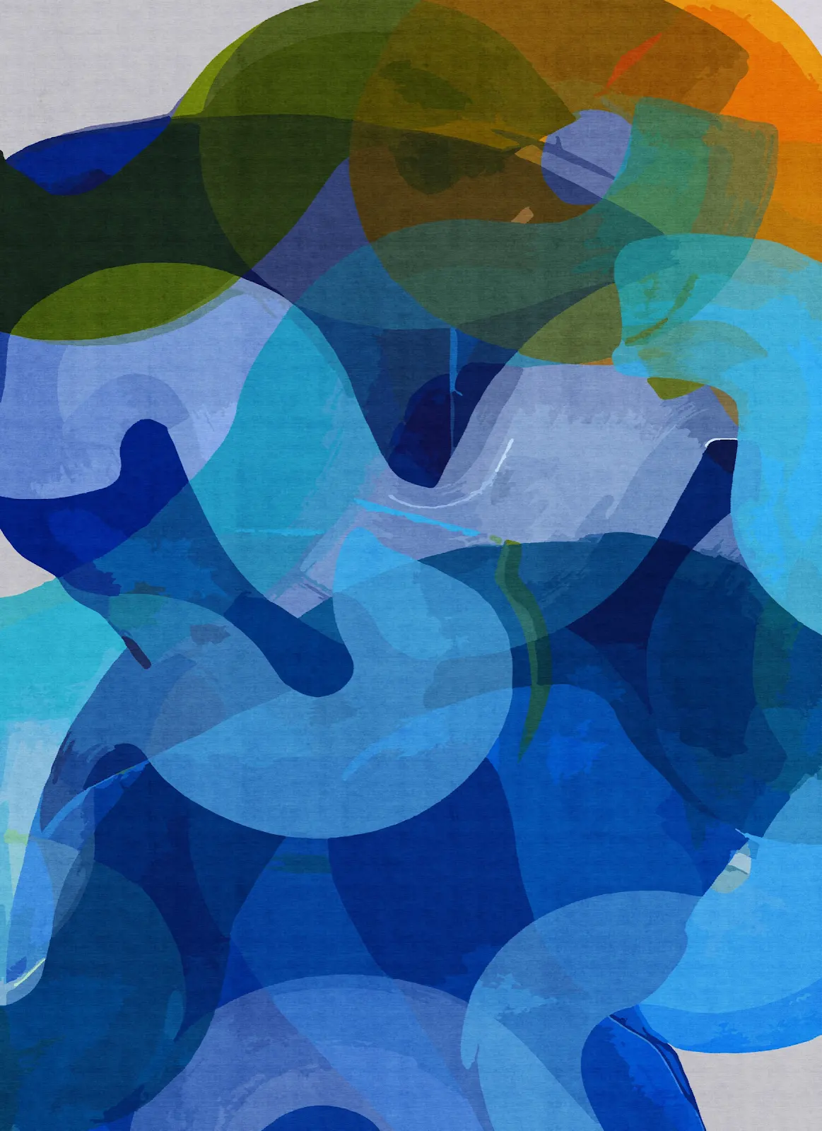 Don't Overthink abstract rug artwork by Claire Desjardins.